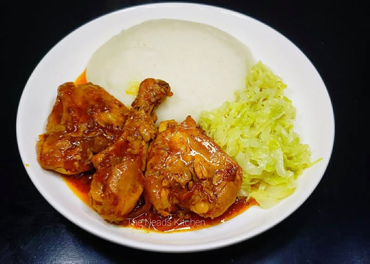 Chicken Curry Pap and Salad